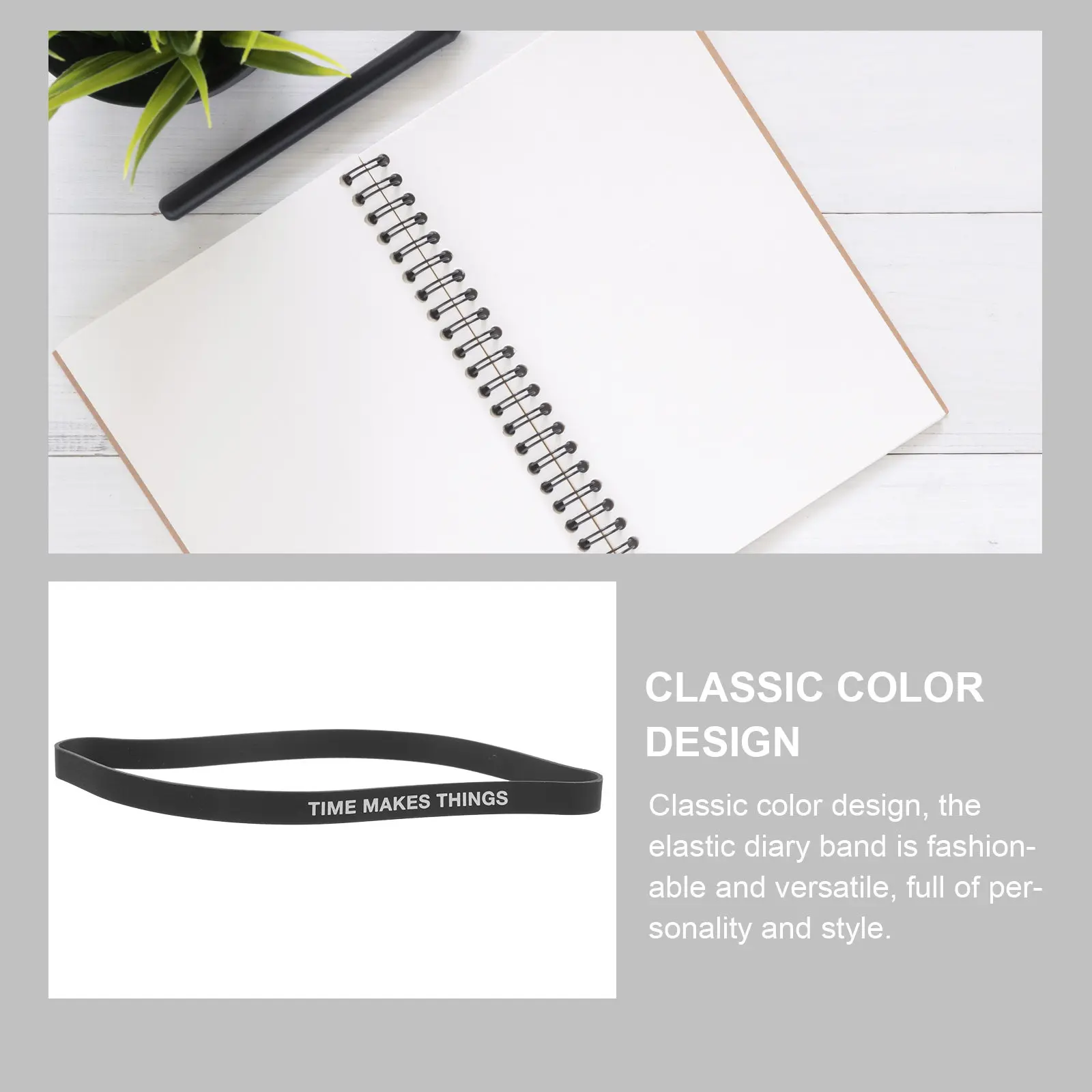 

Silicone Notepad Band Flexible Elastic Strap for Journal Notebook Book Binding Fixing Small Silicone Bands Elastic Bands