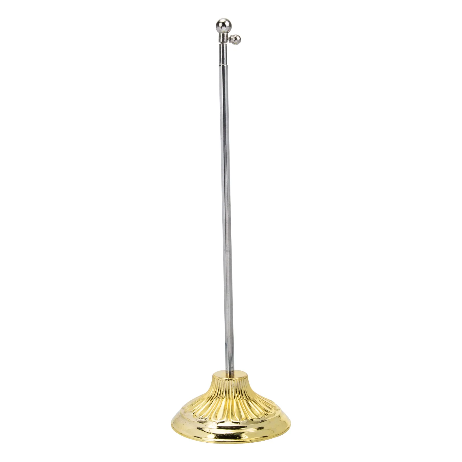 

Stainless Steel Flagpole Stand Table Base Indoor -Resistant Compact Lightweight Office Desk Decoration for Desktop