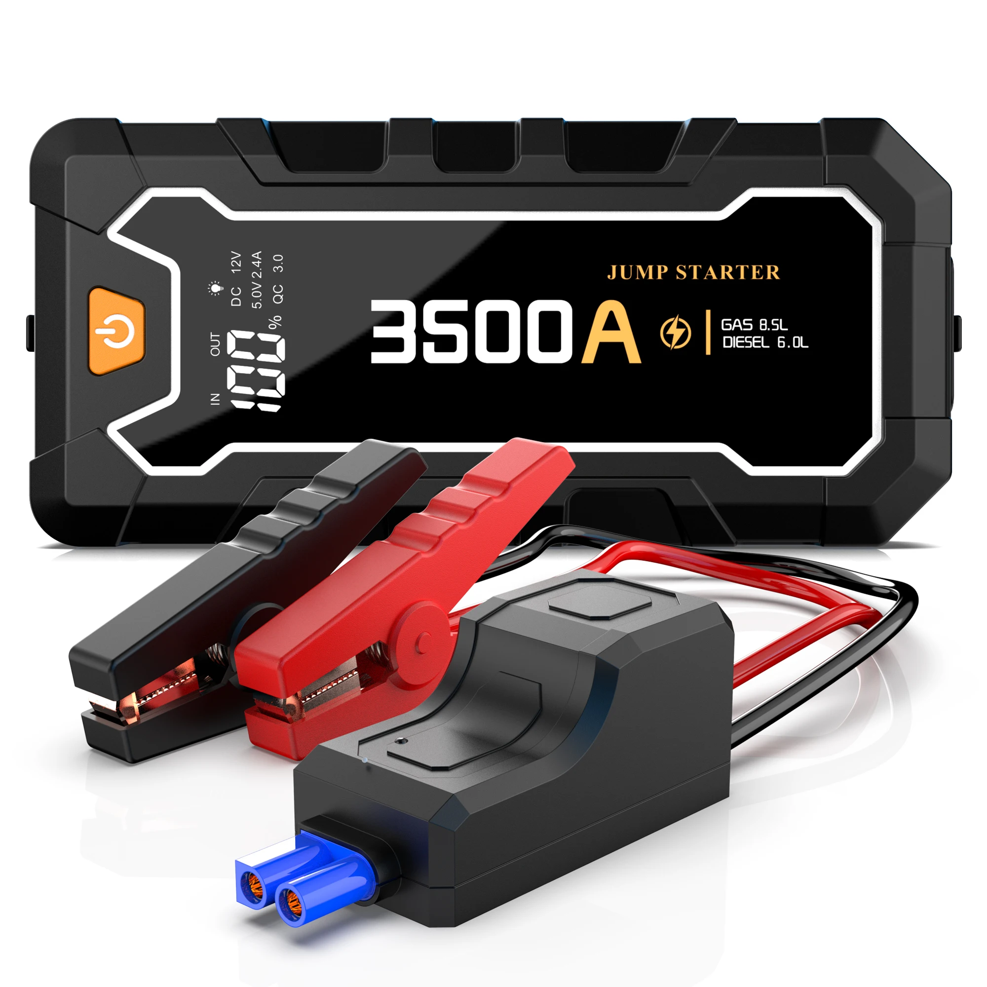 

3500A Car Jump Starter Power Bank 12V Portable Car Battery Booster Charger Starting Device Petrol Diesel Car Starter Buster