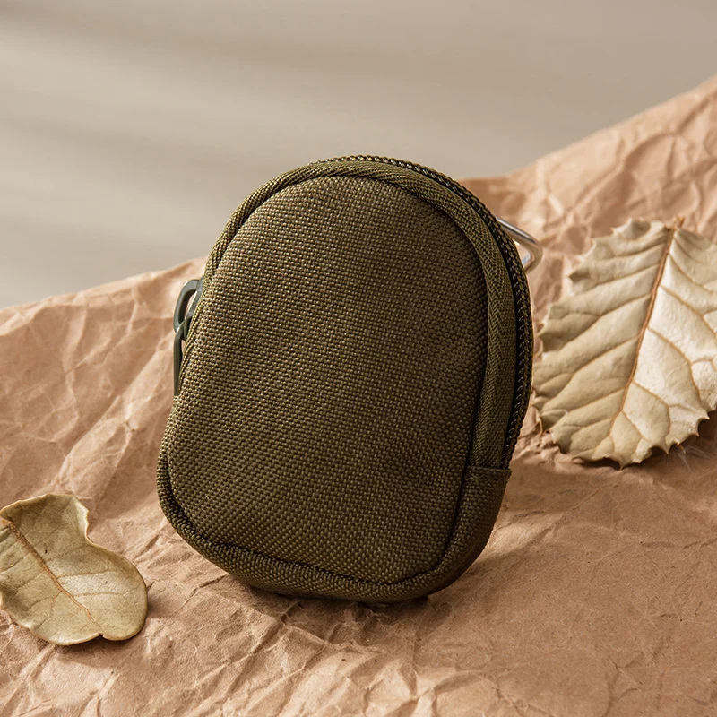 

Modern mat Canvas Coin Purse Large Capaci Outdoor Portable Key Earphone Storage Bag Simple Pure Color Key Chain Bag