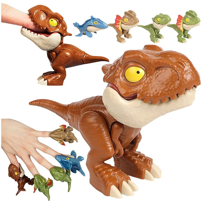 Finger Dinosaur Toy Tricky Tyrannosaurus Model Dinosaur Fidget Toy Interactive Biting Hand Creative Dinosaur Children Xmas Gifts