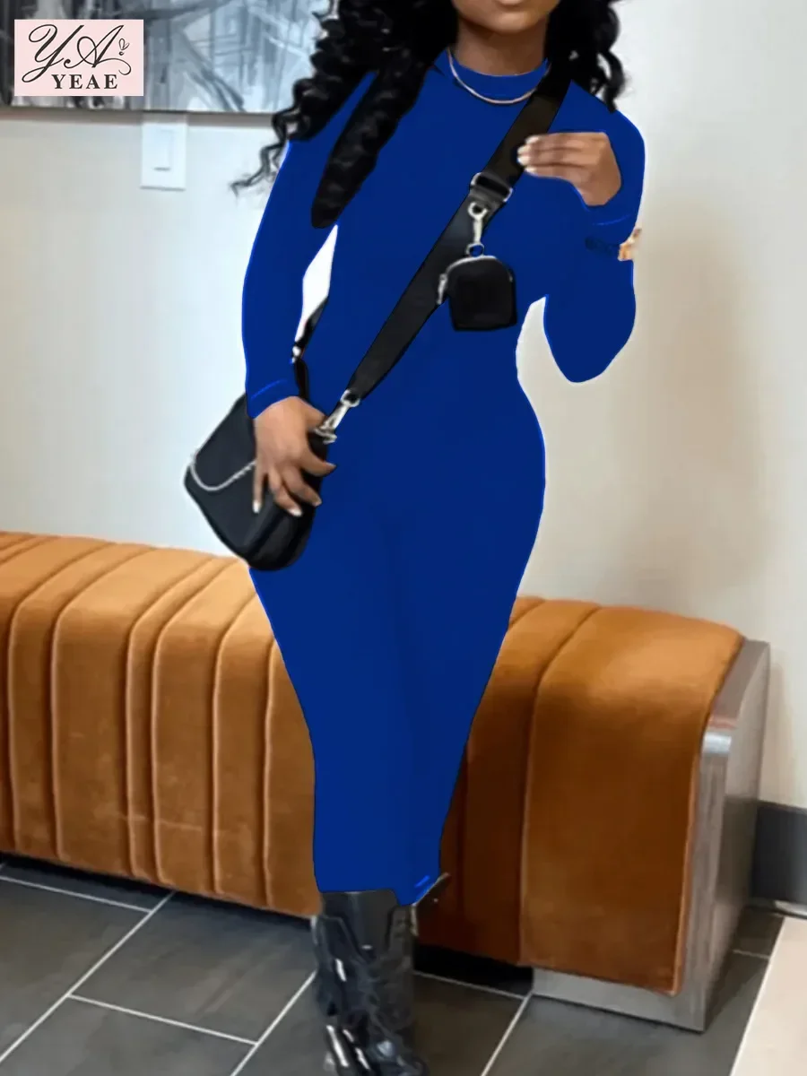 2024 Autumn Bodycon Jumpsuits Women Skinny Active Wear Rompers Long Sleeve One Piece Active Overalls