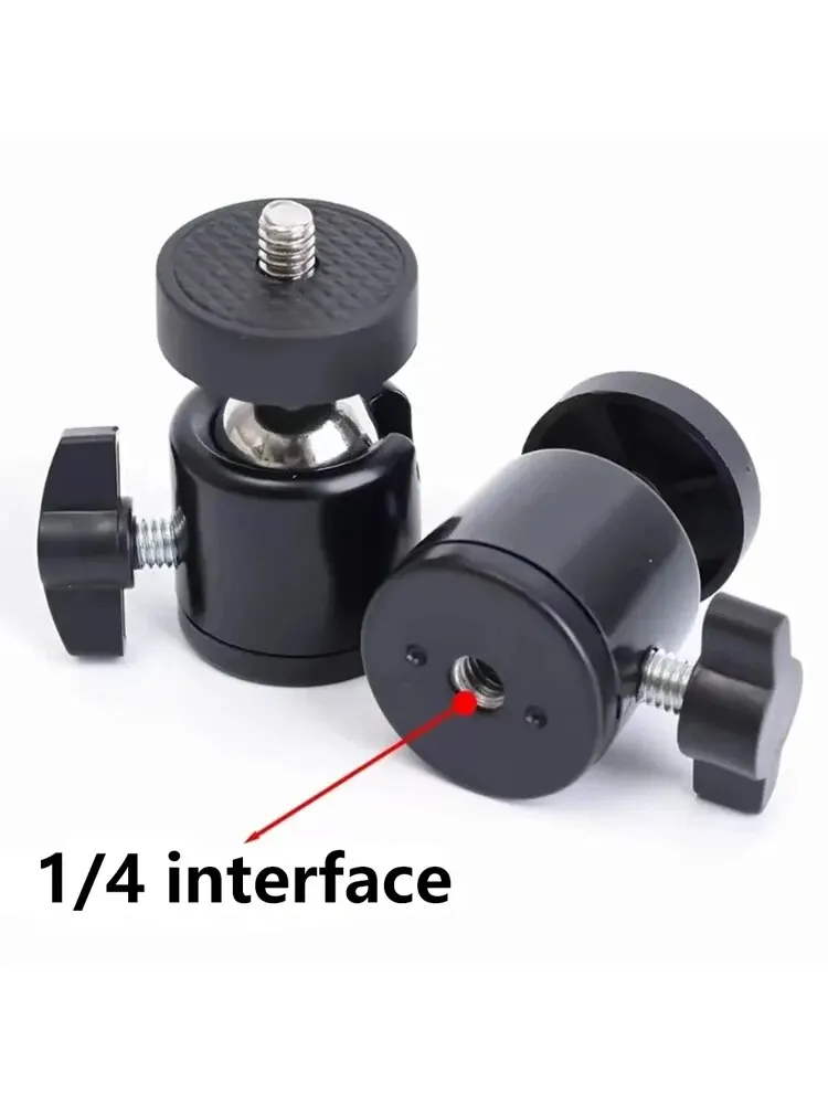 Adaptateur de montage sur trépied, Mini rotule pivotante de 1/4 pouces, pour GoPro 13 12 11 10 9 Insta360 DSLR, support de lumière pour caméscope, accessoires