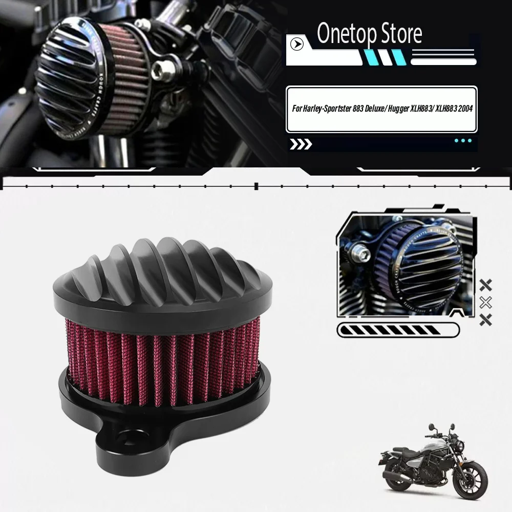 

For Sportster XL Iron 883 XL1200 48 72 2004-2014 Filtre a air moto Black Air Filter Motorcycle Intake Air Cleaner System