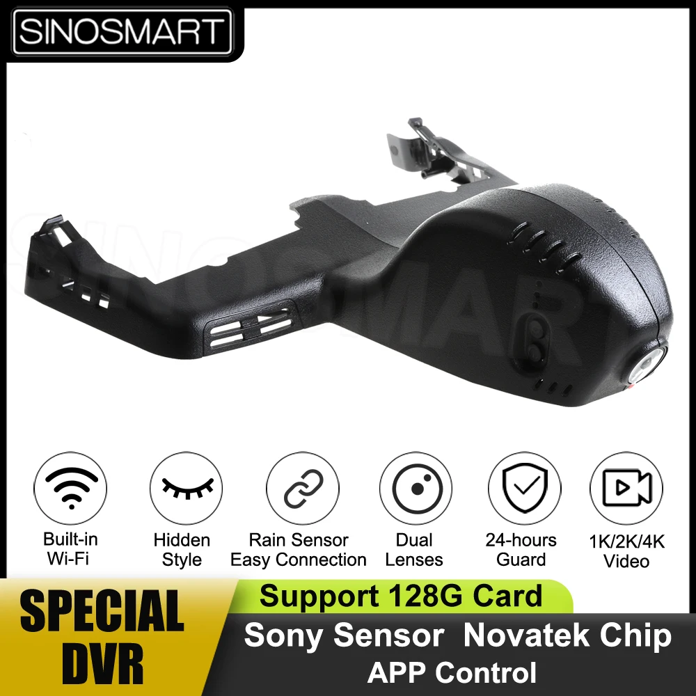 SINOSMART 1080P Novatek Special Wifi DVR Camera for BMW X6 2020 xDrive40i Deluxe X6 M Control by Smart Phone App SONY IMX307