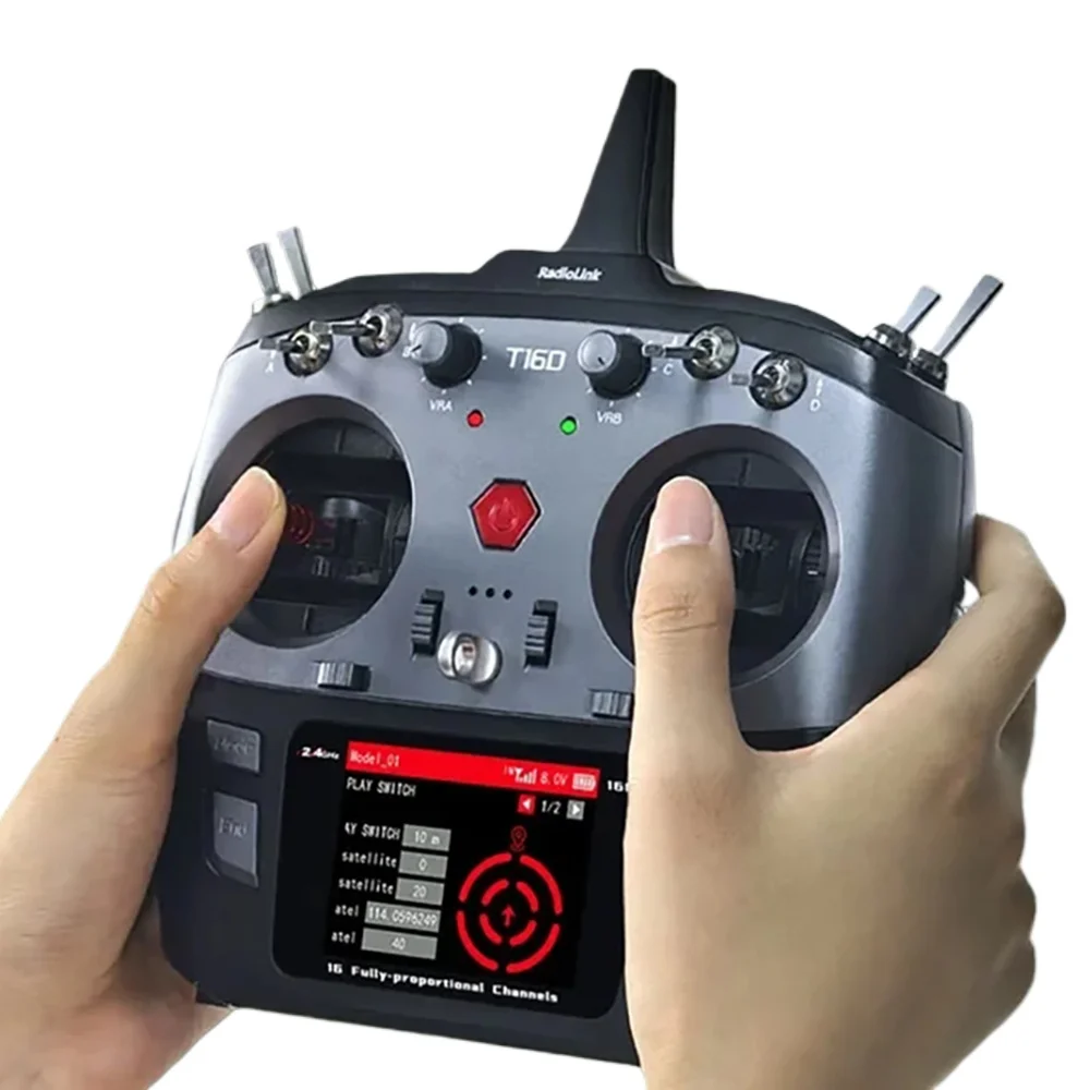 

RadioLink T16D 16-канальный передатчик дистанционного управления 2,4 ГГц с приемником R16F для радиоуправляемого автомобиля, лодки, дрона