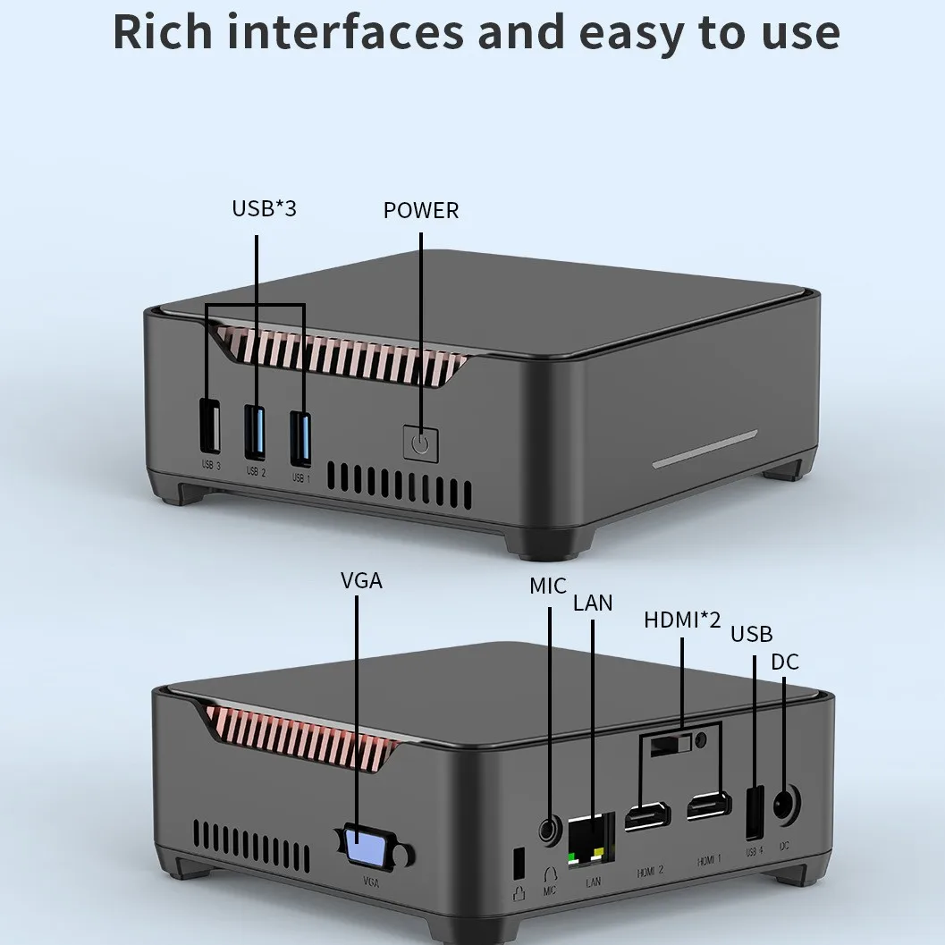 Mini-Computer GK3 PLUS-N150 Mini-Computer Host Office Home Tragbare Quad Core Intel CPU N150