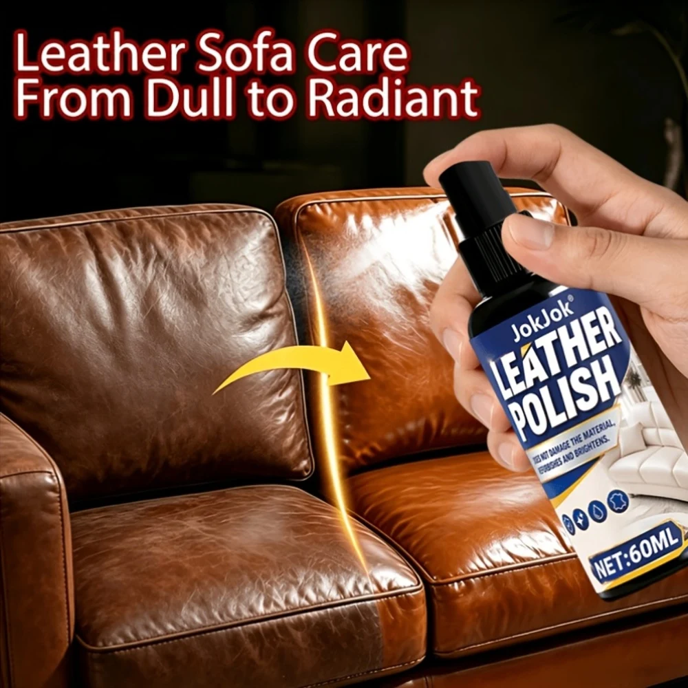 Leather Care Conditioner Spray, All-Purpose Leather Refreshing Liquid for Sofa, Car Seats, Handbags & Shoes, Nourishes Dry Leath