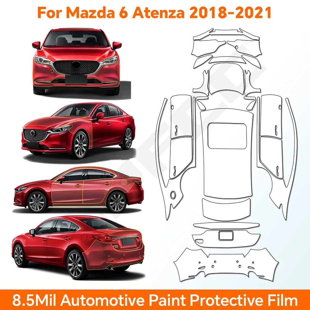 

TPU For Mazda 6 Atenza 2018-2021 Paint Protection Film Pre-cut PPF Car Body Anti-Scratch Clear Bra Resistant Kit Car Accessories
