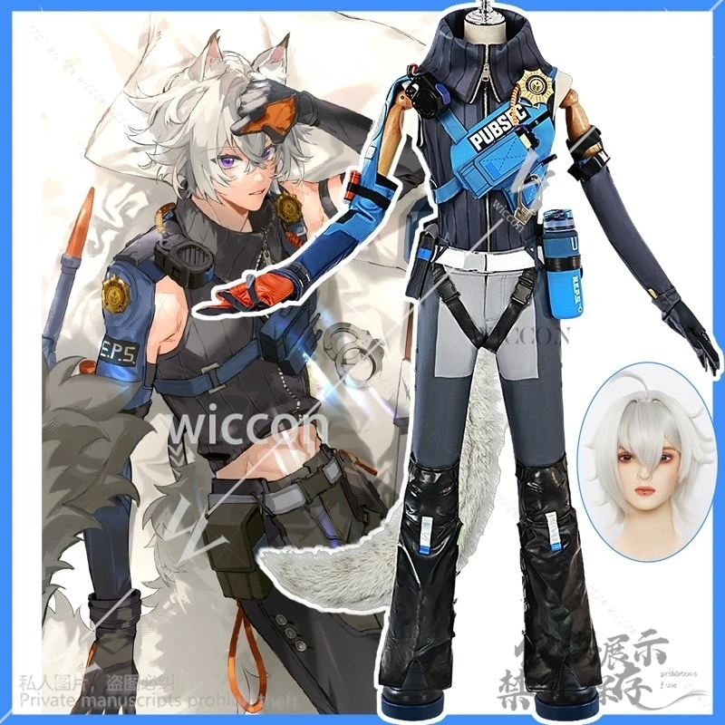 Anime Game Zenless Zone Zero Cosplay Seth Lowell Costume Party Uniform Hallowen Play Role Clothes Furry Tail Shoes Customized