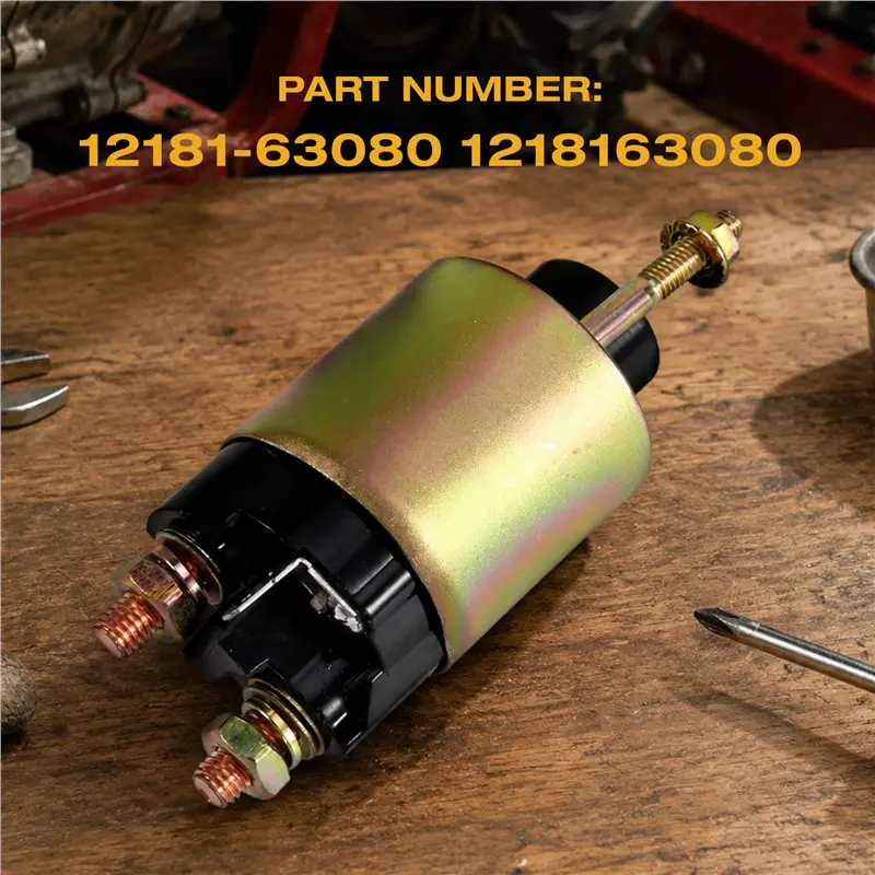 [NEWA76K!】 Starter Solenoid Switch For Kubota D905 D1005 D1105 WG972 Engines- OE 12181-63080 For Tractors& Lawn Mowers 1998-2018