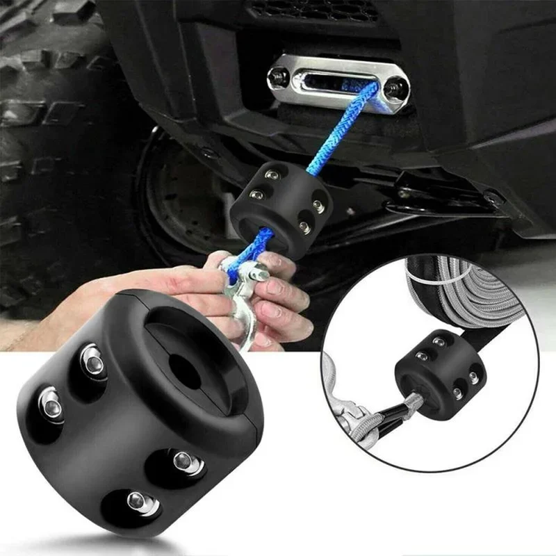 7700LBs Winch Line Cable Rope Winches Towing Hook Stopper Rubber for ATV SUV UTV Truck Offroad Accessories Winch Rope Tow Strap