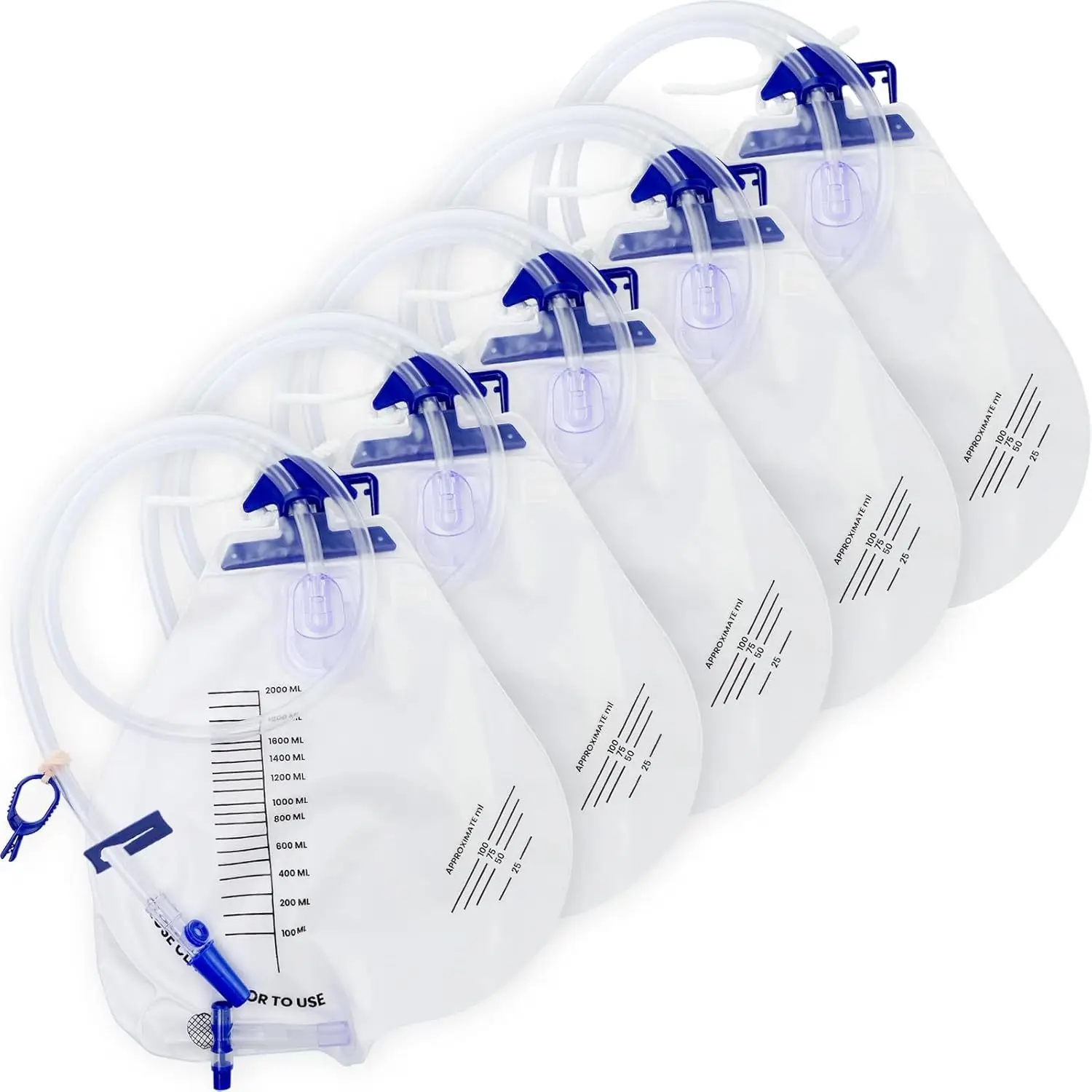 10Pcs Leg Urinary Drainage Bag 750ml 1000ml Portable Urine Collection Bag Individually Packed for Elderly Incontinence Care
