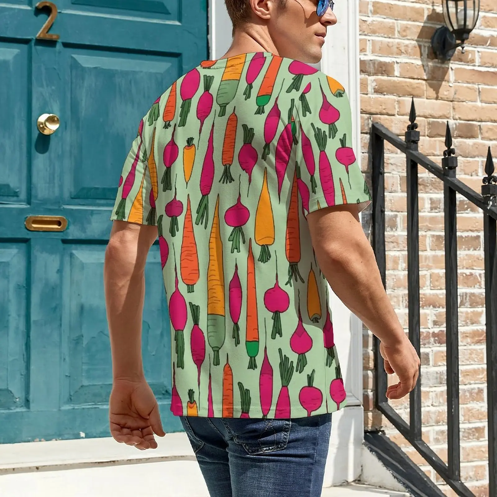 Colorful Radishes T Shirt Harvesting Season Trendy T-Shirts Man Streetwear Tee Shirt Premium Short-Sleeved Custom Tops Plus Size
