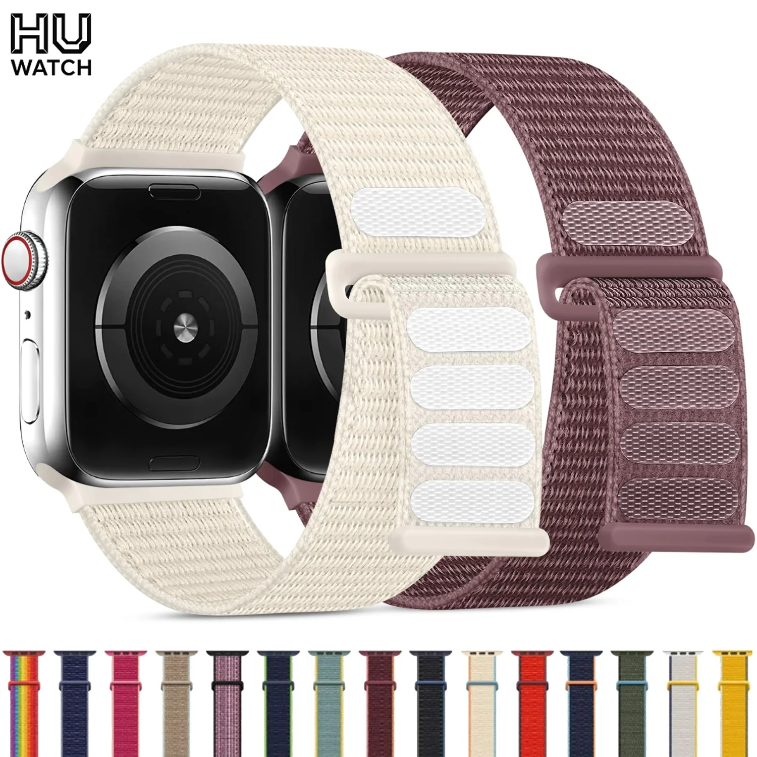 Nylon-Schlaufenarmband für Apple Watch 49mm 46mm 45mm 44mm 42mm 41mm 40mm Sportarmband für IWatch Ultra 2 Series 11 10 9 8 7 5 SE