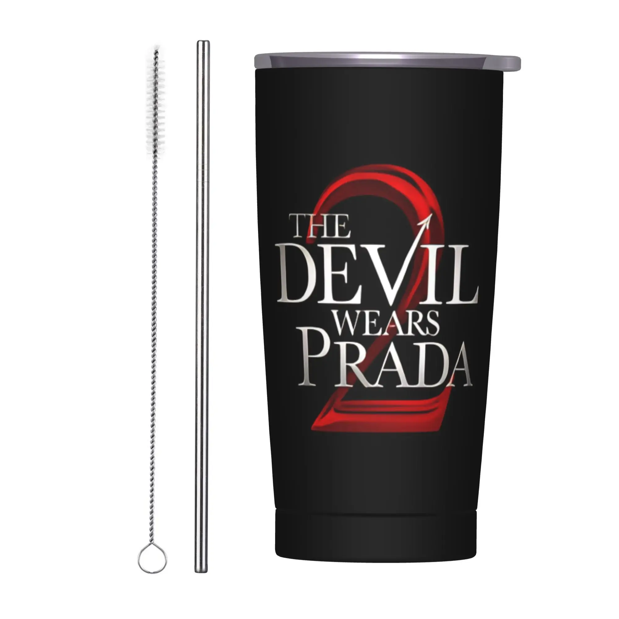 The Devil Wears Pradas 2 Moive Insulated Tumbler with Lid  Vacuum Thermal Mug Office Home Car Bottle Cup 20oz