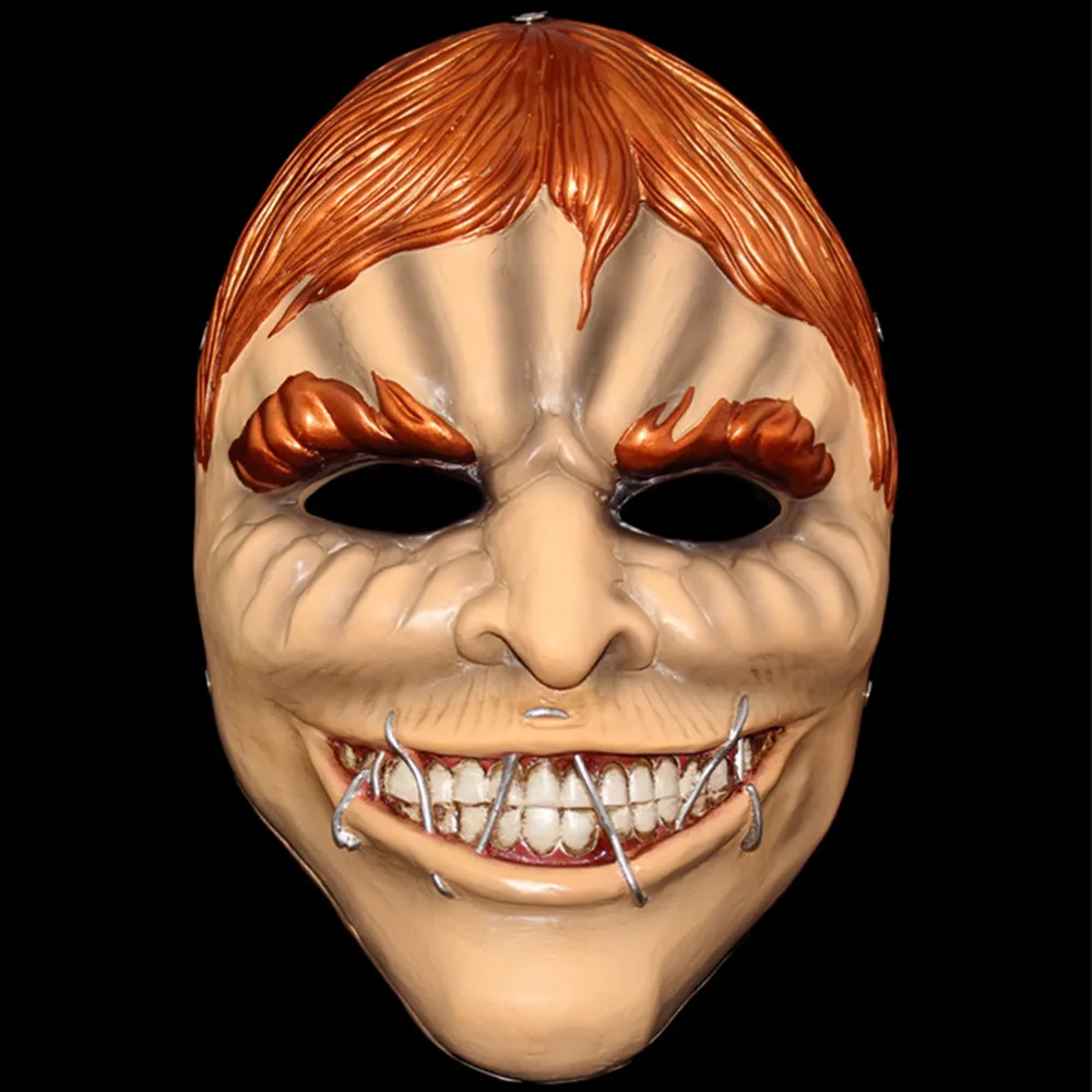 

Golden Clown Helmet Game Props Halloween Makeup Ball Party Mask