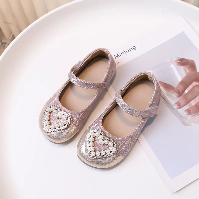 Girls' Little Leather Shoes Spring and Autumn New Fashion Versatile Children's Single Shoe Soft Sole Girls' Shoes