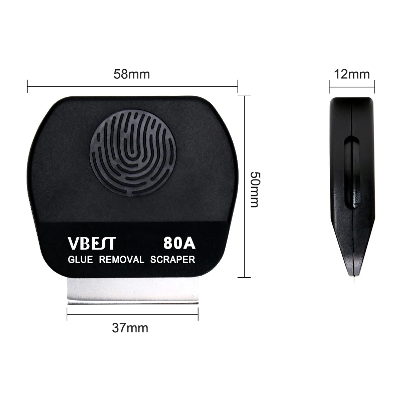 VBST-80A Set di raschietti per la rimozione della colla per la manutenzione del telefono cellulare lama di riparazione per lo smontaggio dello schermo LCD in acciaio inossidabile da 8 pezzi