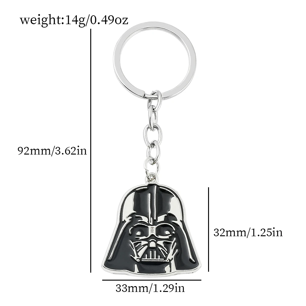 Star Wars Darth Vader Helmet Pendant Keychain Dark Lord Of The Sith Keyring Metal Key Chian Men's Jewelry