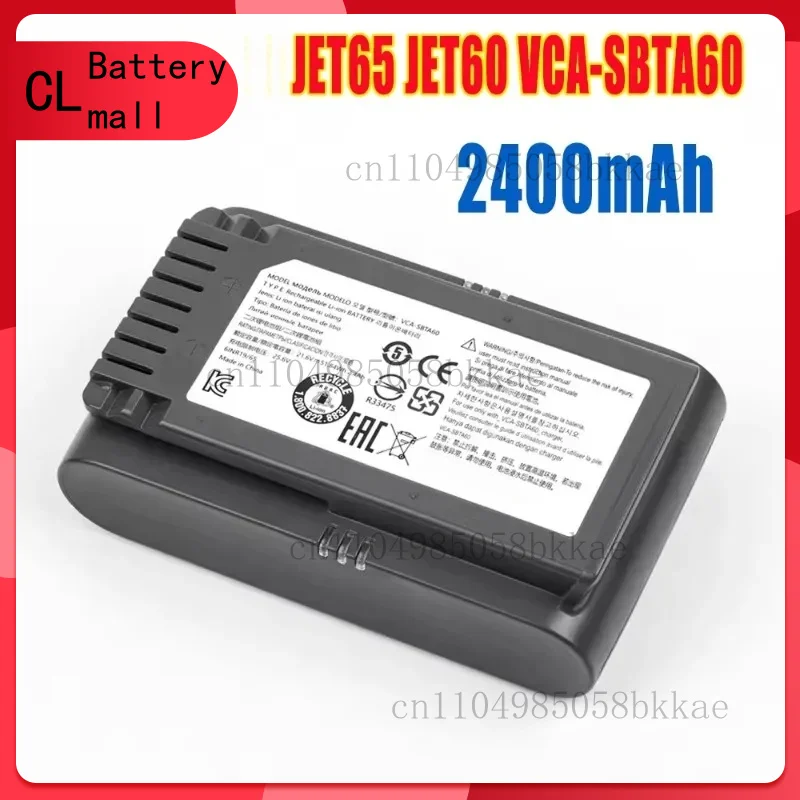 

NEW VCA-SBTA60 Vacuum Cleaner Battery For Samsung Jet 60 turbo,Jet 75E Complete,VS15A6031R4 VS15A6031R5 VS20B75ACR5 VS20B75ADR5