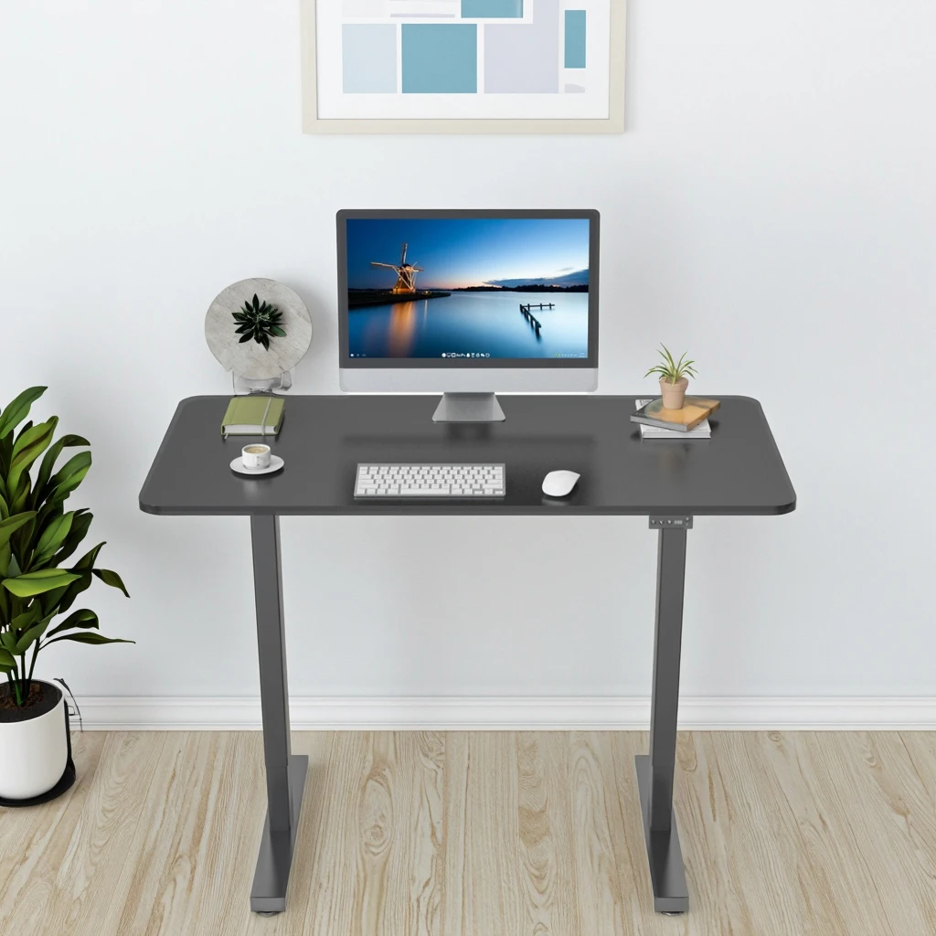 

Single Motor Electric Modern Sit-Stand Desk Height Adjustable Metal Work Base for Office or Bedroom Furniture