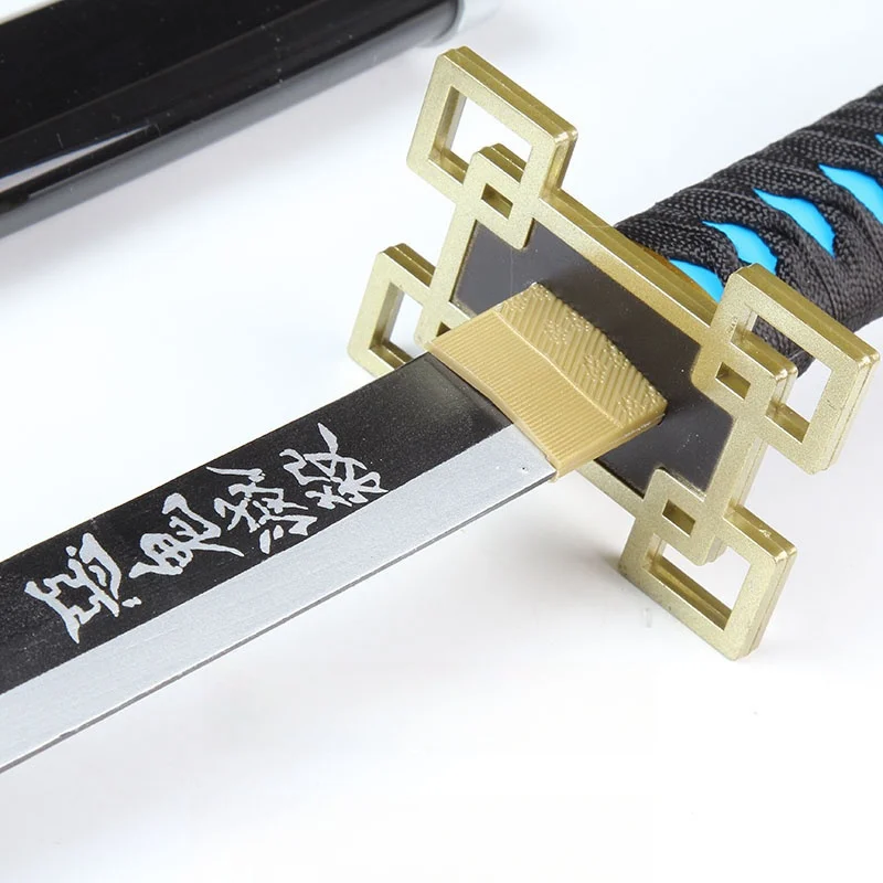 Demon Slayer Katana Anime Kimetsu No Yaiba Mitsuri Cosplay Prop Ninja Knife Japanese Samurai Sword Weapon Toy Gift para niños, tamaño Real