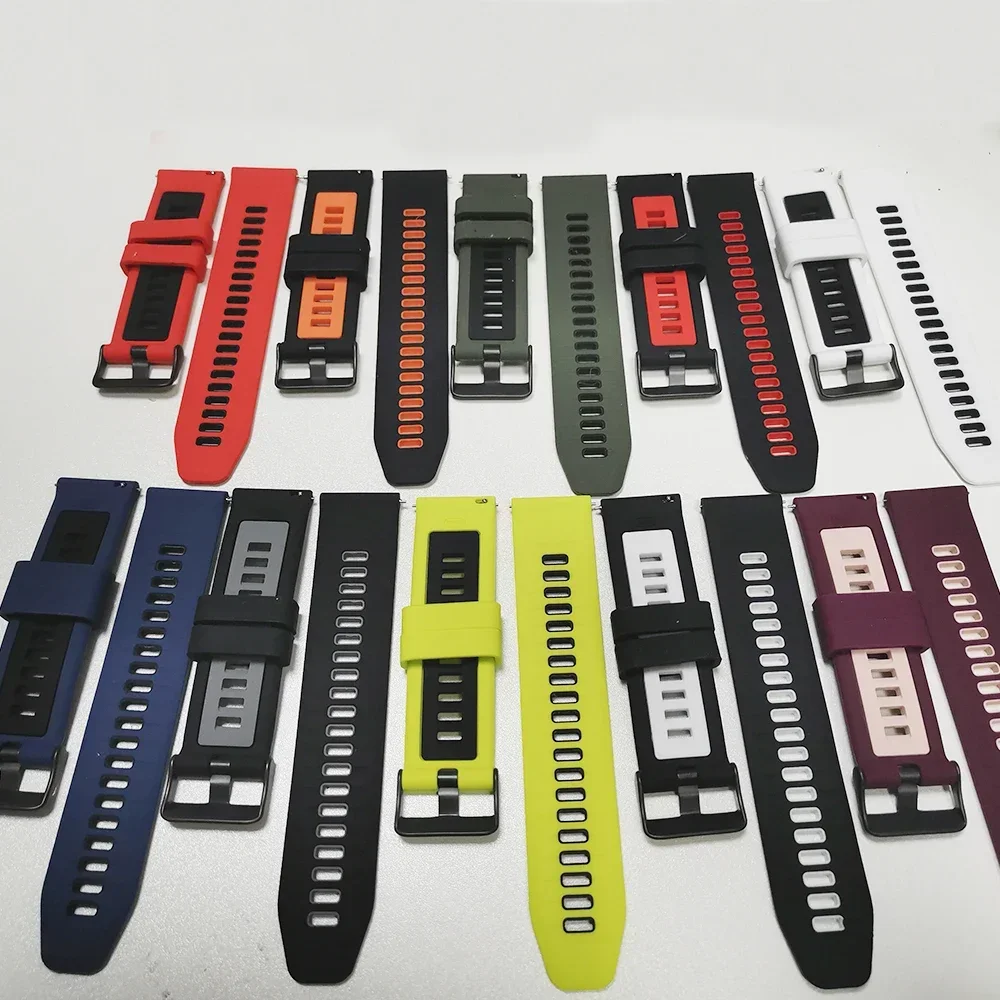 22 20 مللي متر حزام سيليكون ل Huami AMAZFIT BIP 6 5/Active 2 سوار Amazfit Balance/GTR 4 2 3 Pro/GTS 3 2e/GTS 4 2 حزام ساعة صغير