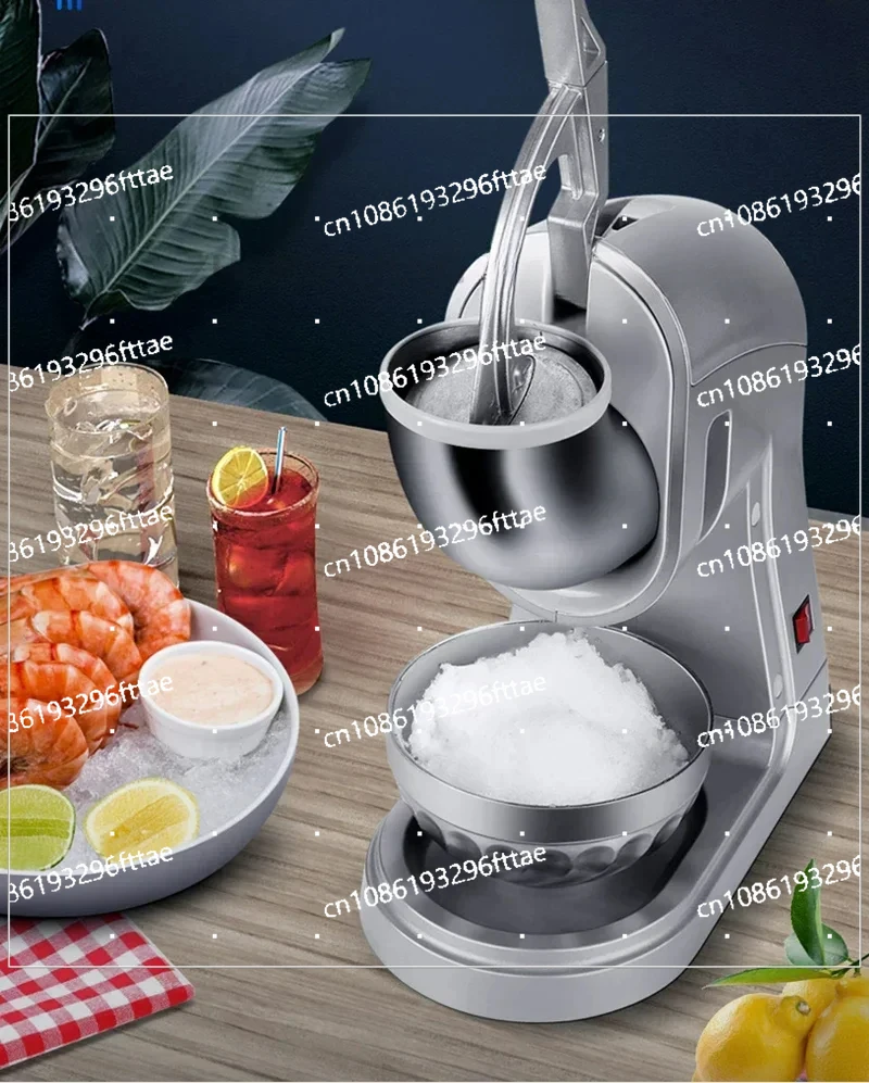 

Electric Shaved Ice Machine Milk Tea Shop Small Ice Maker 80kg/h Commercial Ice Crusher