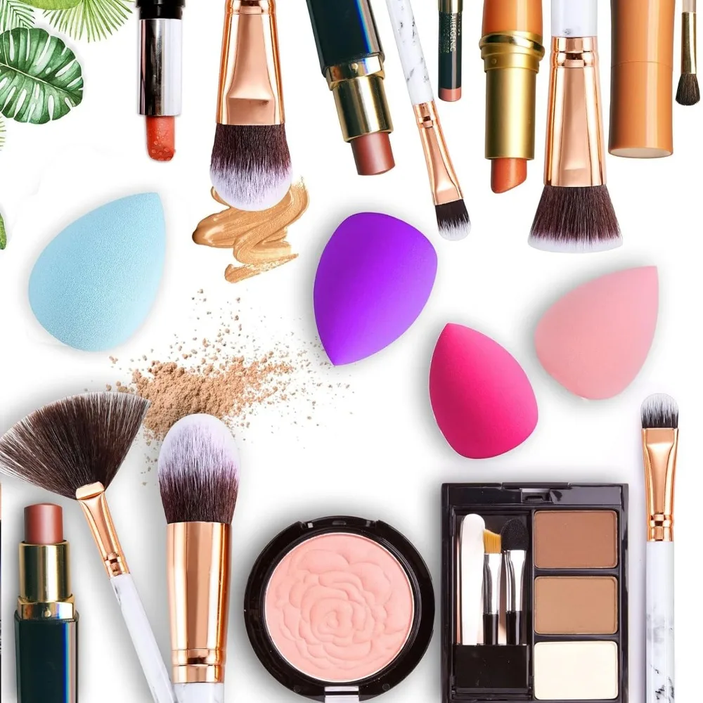 Pennelli per trucco 15 pezzi Set di pennelli per trucco in marmo Premium Kabuki sintetico in polvere Blush Contour Foundation Correttore Pennello per ombretto