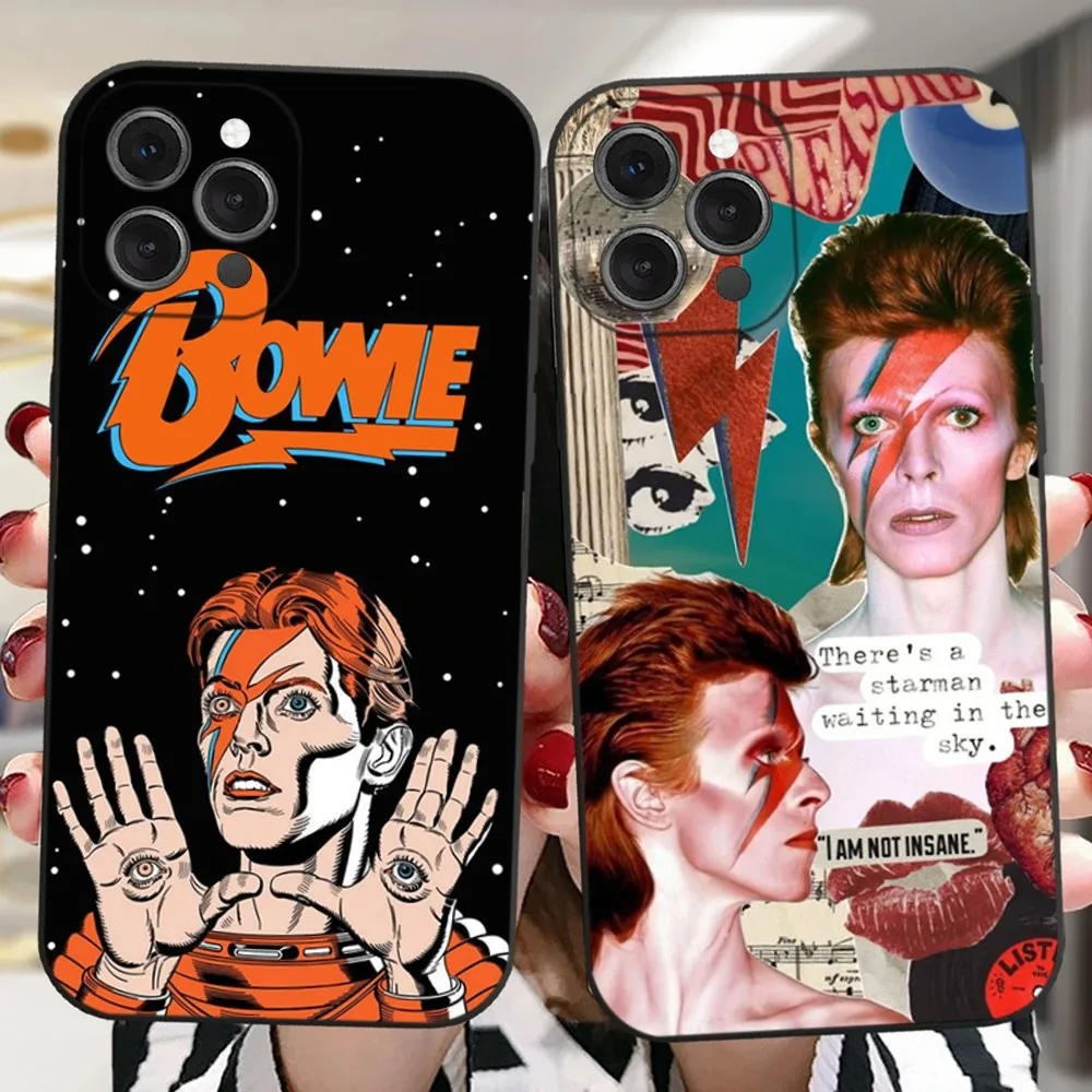 D-DavidS B-BowieS Phone Case For iPhone 16,15,14,13,12,11 Plus,Pro,Max,XR,XS,X,7,8 Plus,SE,Mini Silicone Soft