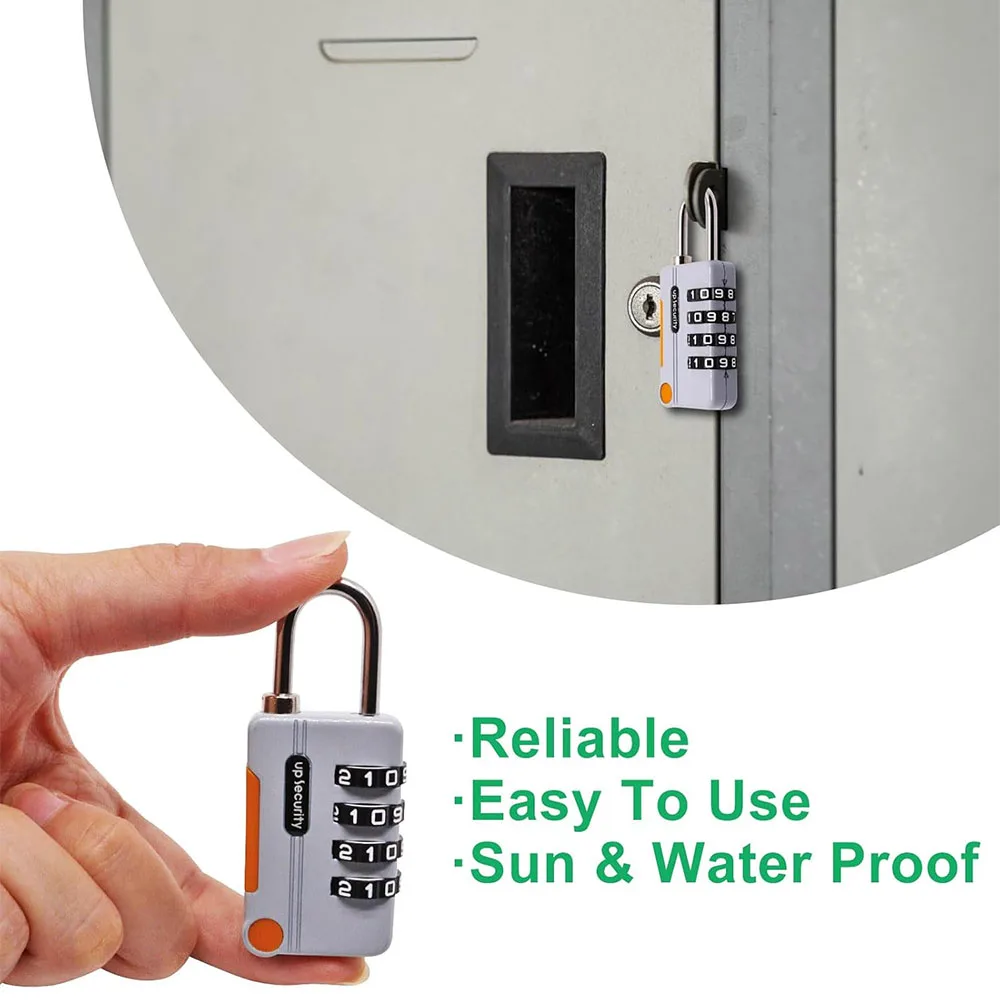 4 Digit TSA Combination Lock Anti-Theft Customs Password Suitcase Lock for Travel Luggage Cabinet Security Padlock