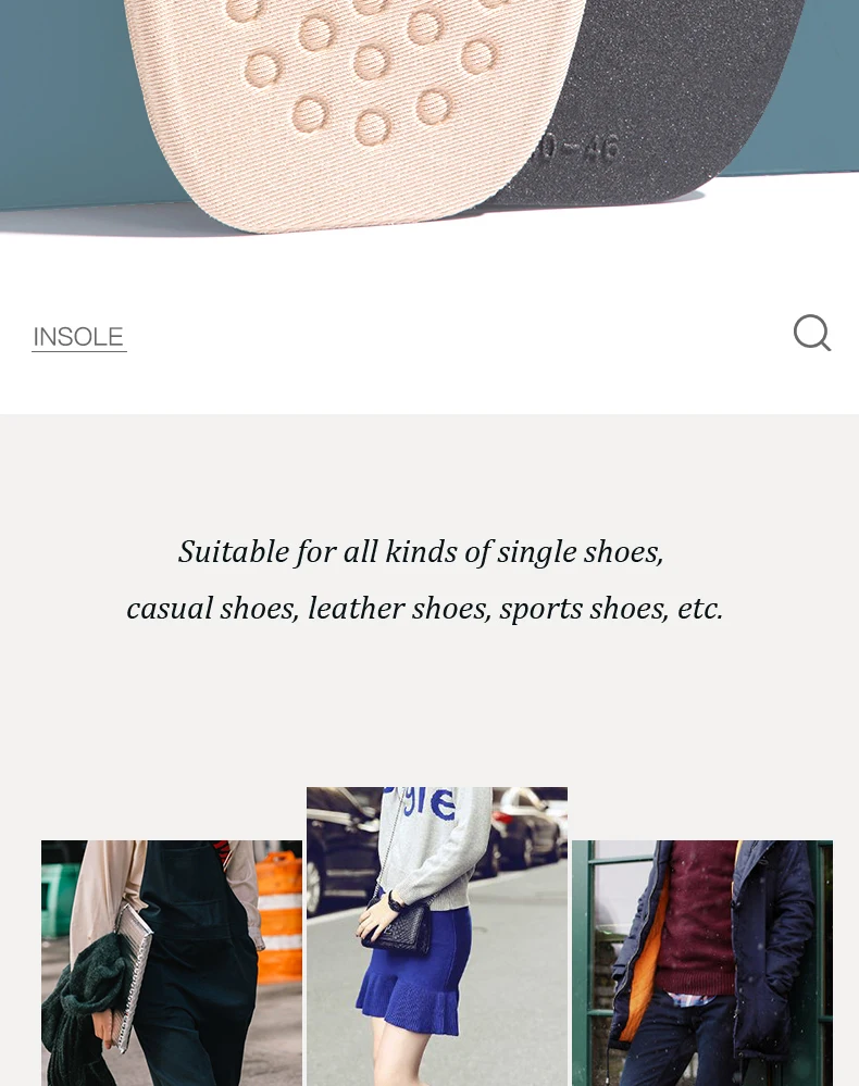 Vorfußpolster für Damen, hohe Absätze, halbe Einlegesohlen, rutschfester Vorfußschmerzlinderungseinsatz, Schuhgröße reduzieren Füllstoff für zu große Schuhe – Detail 2