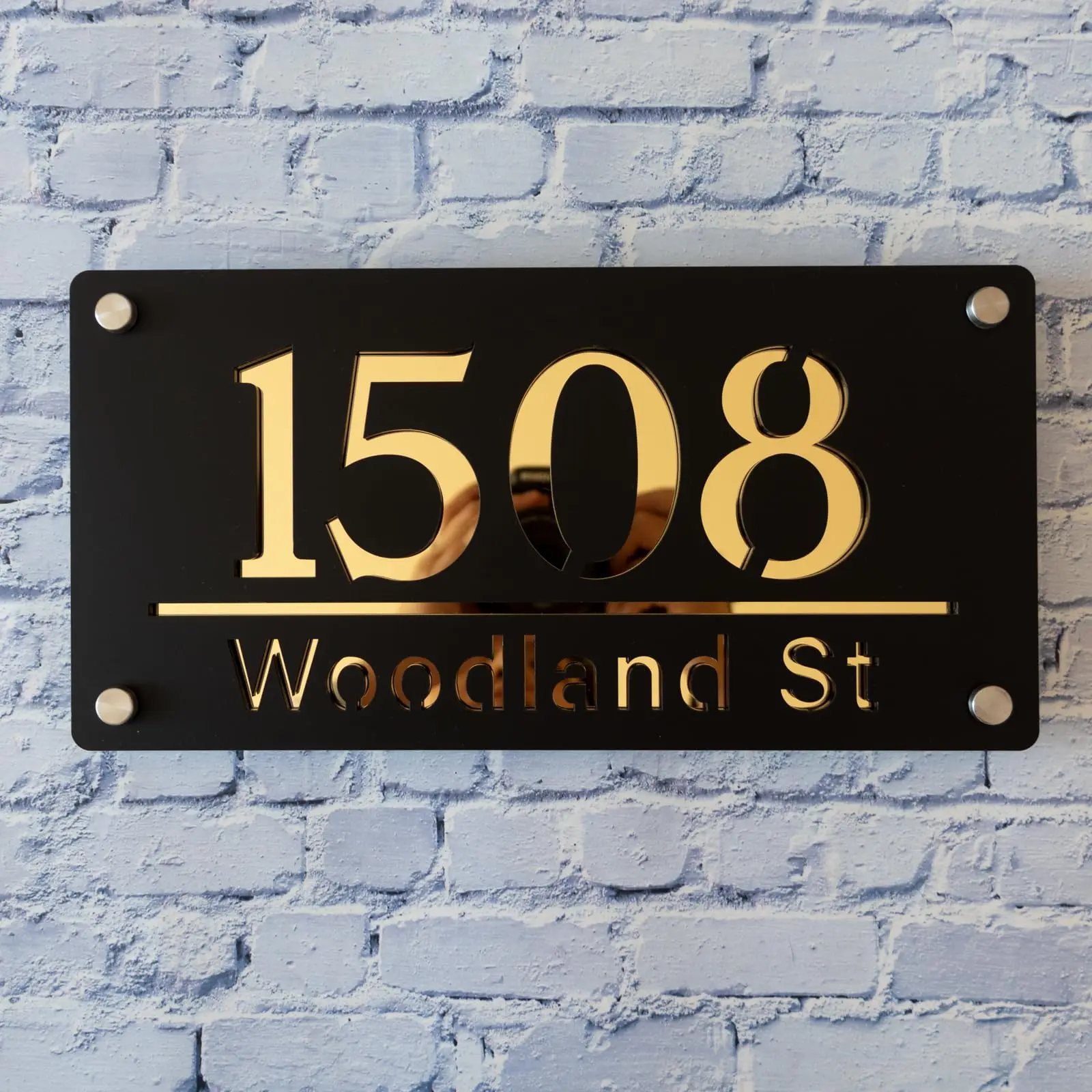 

Customized Outdoor House Numbers Plate Sign Personalized House Number Plaque Modern Acrylic Laser Cut 3DHome Number Dropshipping