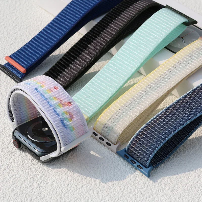 Nylon-Schlaufenarmband für Apple Watch 12 Armbänder 42mm 46mm 41mm 45mm 40mm 44mm 49mm Armband Correa iWatch Series 11 10 SE3 9 8 7 Ultra – Detail 8