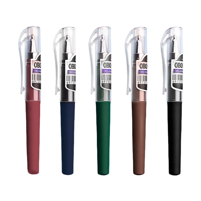 

J0MB 5pcs Mini Gel Pen 0,5 мм быстро сухую черную черную черную карманную ручку для написания