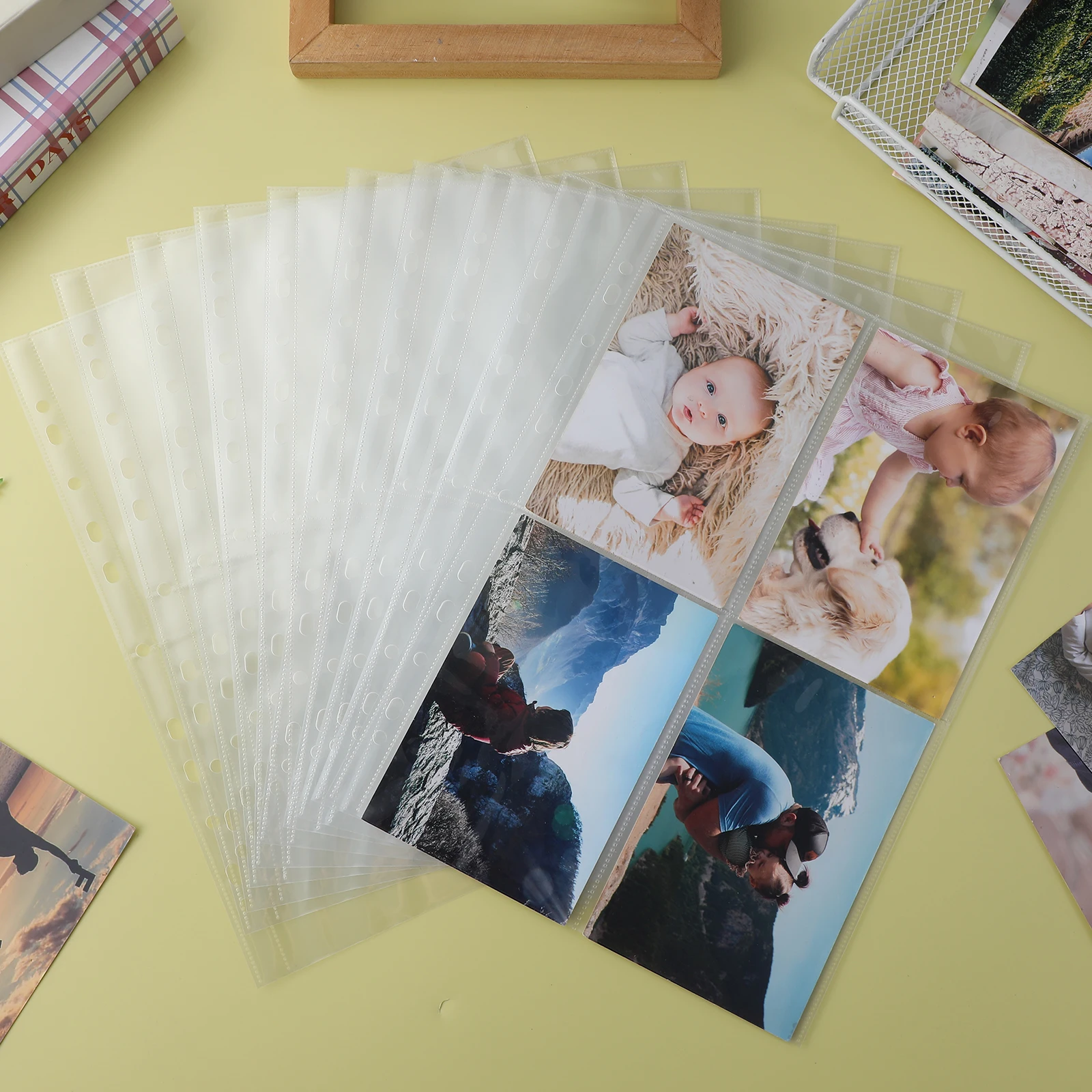 

4 Grid Card Book Basketball Sleeves Holder Keepsake Protector Pages For Binder Sports Trading Organizer Baseball Cards Pvc