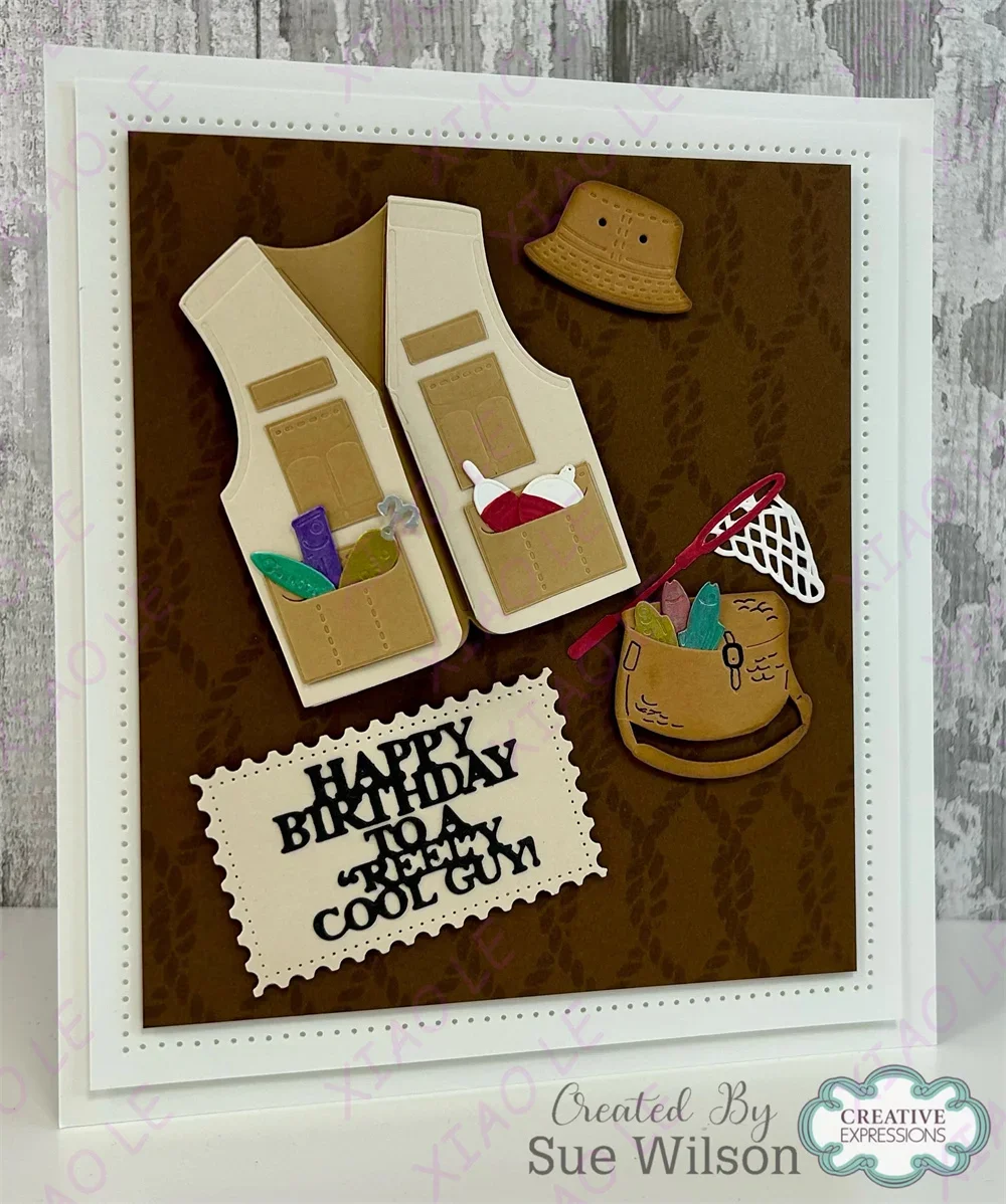 إطار صيد جديد دع المغامرة تبدأ قوالب القطع المعدنية DIY بها بنفسك ألبوم سكرابوكينغ النقش الزخرفية DIY بها بنفسك ورقة بطاقات