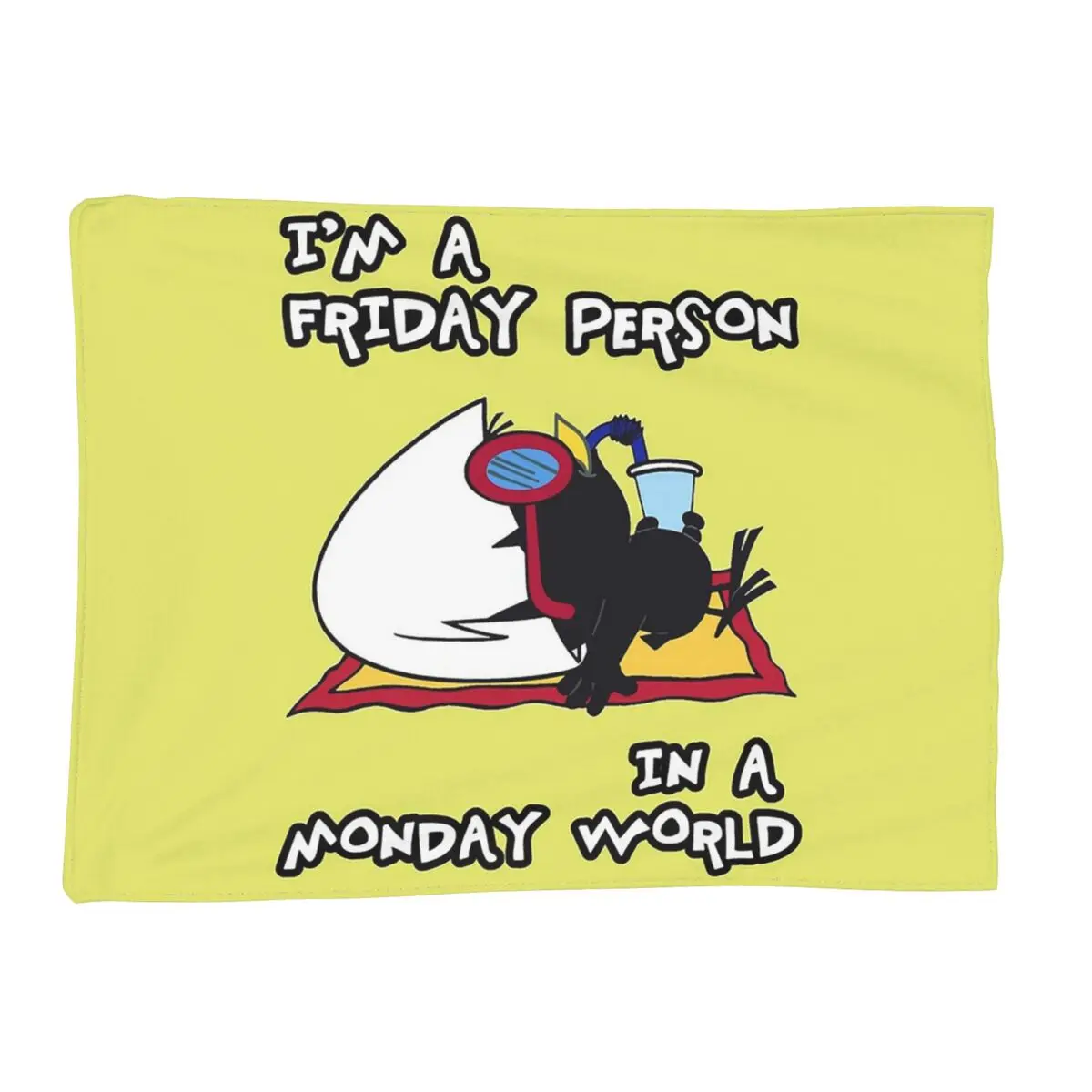 

Calimero Cartoon Anime Friday Person In A Monday World Blanket Soft Flannel Throw Blanket Plush for Bed Living room Picnic Couch