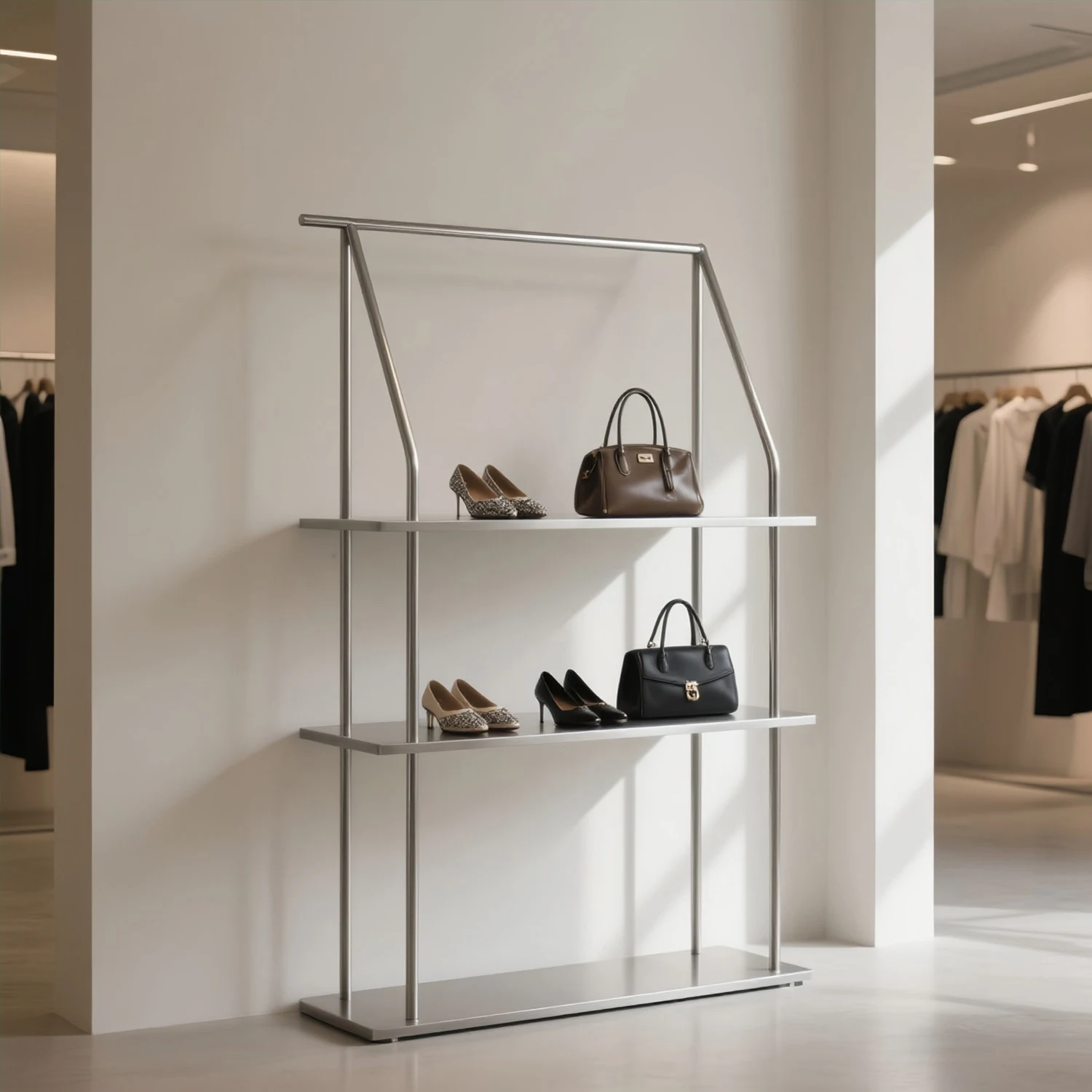

Clothing Store Display Rack Shelf Shoe Store Shoe Display Floor POP MART Display Product Shelf