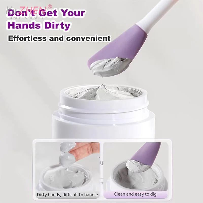 Double-Headed Silicone Mask Brush Face Wash Mud Mask Scraper Beauty Tool Facial Massage Brush