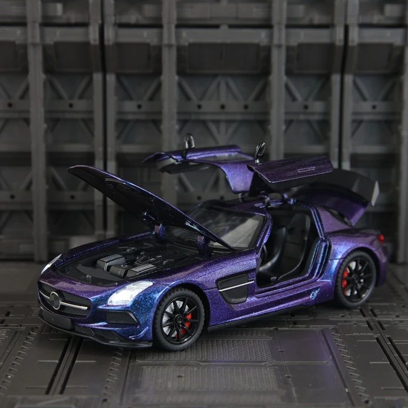 

1:24 SLS AMG спортивный автомобиль высокая имитация литья под давлением модель автомобиля из металлического сплава детские игрушки коллекция подарков
