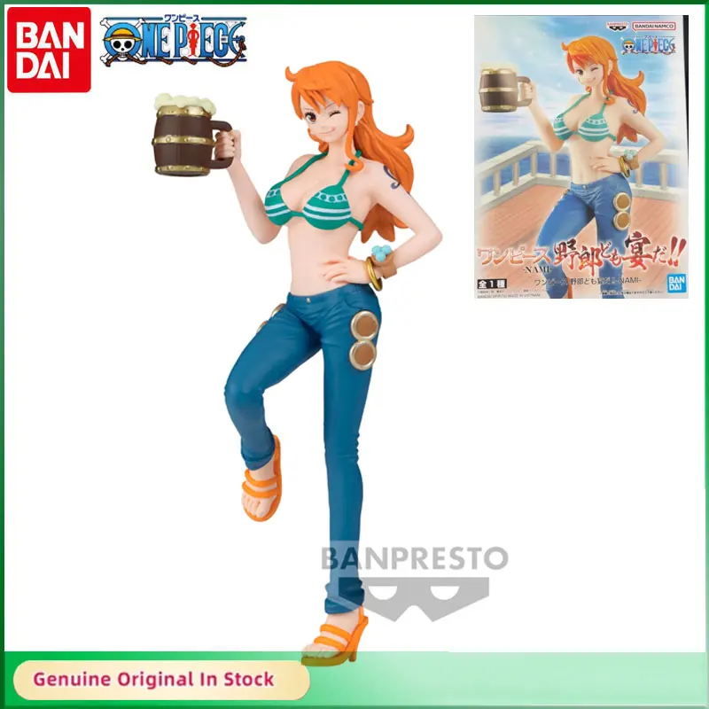 

Bandai Original ONE PIECE New World Nami Anime Action Figures Model Toy Desktop Decoration Boys Gift