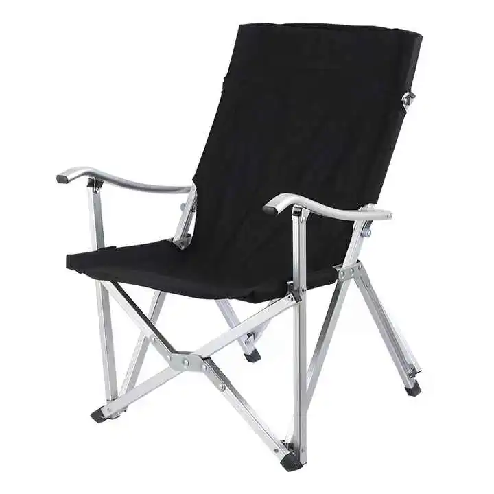 High Quality Ultralight Aluminium Frame Recliner Custom Logo Outdoor Lawn Picnic Camping Folding Chair  Metal Outdoor Furniture