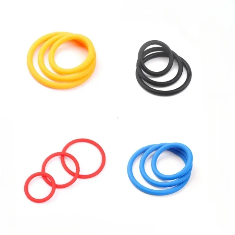 3Pcs Cock Ring Sex Toys For Men Delay Ejaculation Silicone Penis Ring Enlarge Enhance Erection Adult Supplies Remove Foreskin