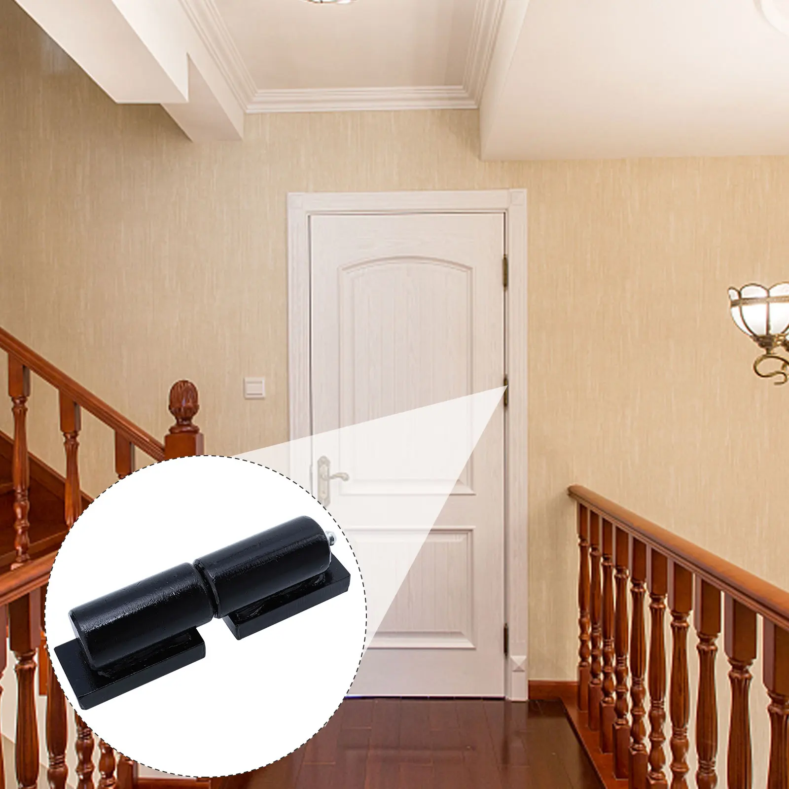 

Heavy Duty Cabinet Hinges Black Pre-Painted Durable Gate Door Barrel Style Cylindrical Hinge for Swinging Security Gates Trailer