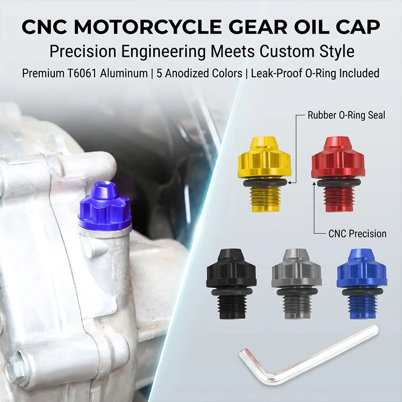 Motorcycle Accessories CNC Aluminum Gear Oil Tank Cap Cover Screw For YAMAHA NMAX155 NMAX125 NMAX 155 125 N-MAX 2015-2022 2023