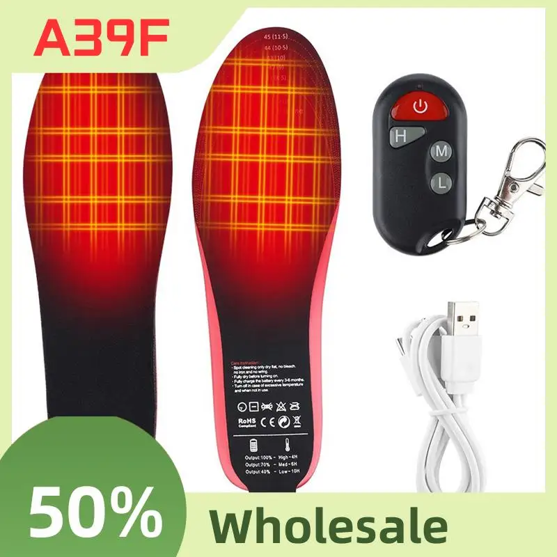 

A39F Top Large-Size Thermal Insoles Smart Heating Insoles Temperature-Control Foot Warmers Electrically Heated Insoles