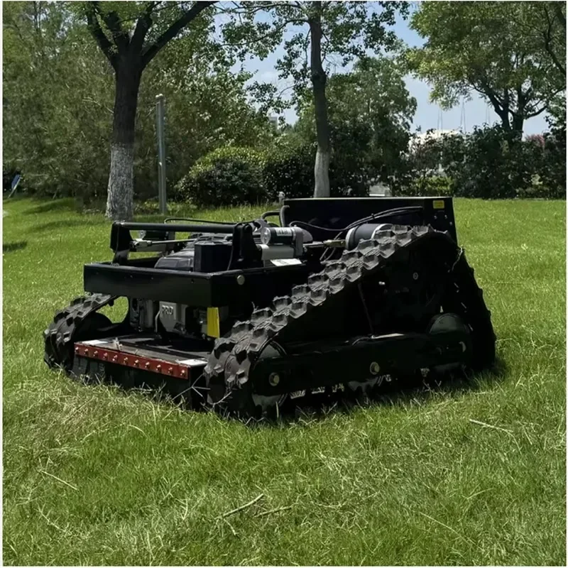 Doorstep Delivery: Professional Grade Remote Control Grass Cutter Machine - Crawler Lawn Mower for Grass Cutting