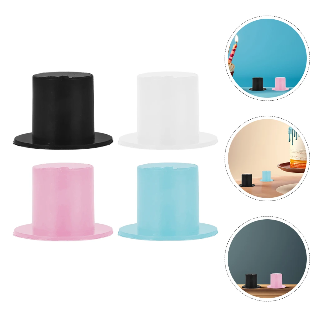 

120 Pcs Small Mini Hat Decoration Snowman Hats for Crafts Kids Plastic Top